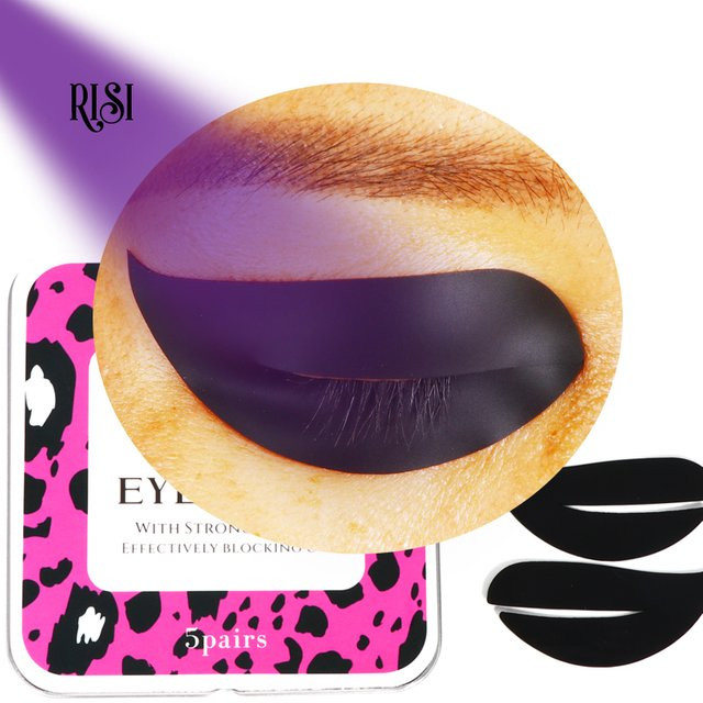 RISI UV Augenpads für Wimpernverlängerung, Schwarz - Bild 1