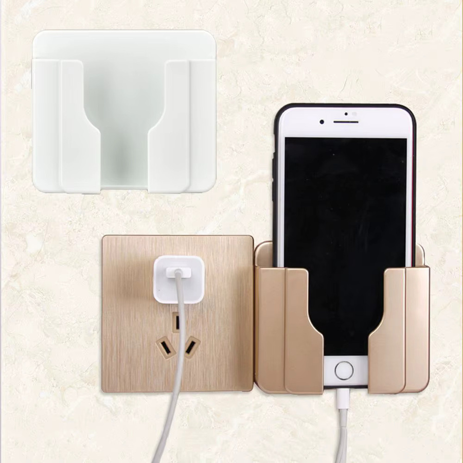 Universelle Wandhalterung für Telefon und Ladegerät als praktisches Regal in Weiß - Bild 4