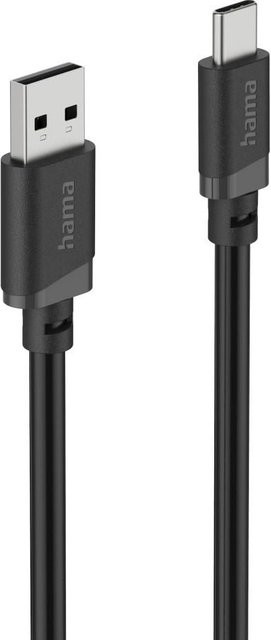 Hama USB-A auf USB-C Ladekabel in Schwarz, 0,5 m - Bild 1