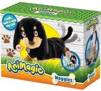 Goliath Games Animagic Waggles Dackel Plüsch schwarz/beige - Bild 1