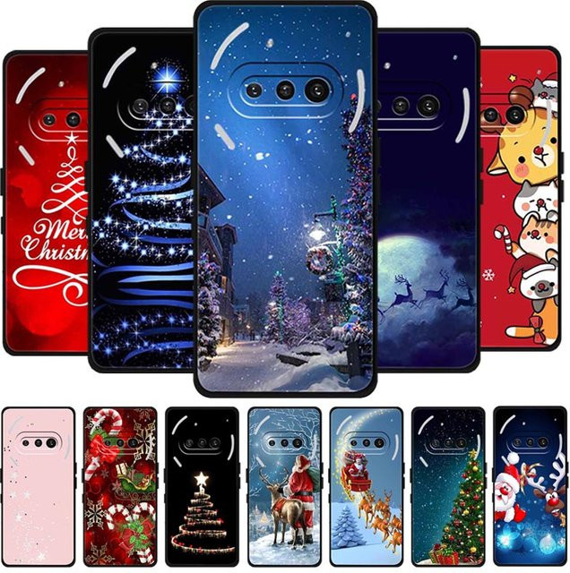 Weihnachtliche Silikon-Schutzhülle für Nothing Phone (3a) mit Weihnachtsbaum und Weihnachtsmann Design - Bild 1