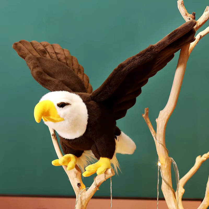 pangcangshu Weißkopfseeadler Plüschtier, Weiß, Schwarz - Bild 4