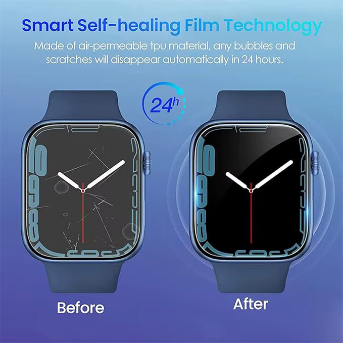 HD Clear Hydrogel Displayschutzfolie für Apple Watch Ultra 1 2 3 49 mm, transparent - Bild 6