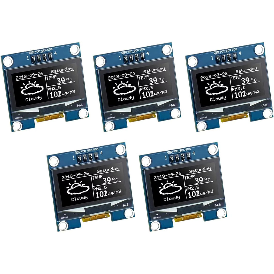 AOKIN 1,3-Zoll OLED-Anzeigemodul mit 128 x 64 Pixeln, I2C IIC Schnittstelle, CH1116 Treiber, selbstleuchtendes Display in Blau oder Weiß für Arduino und Raspberry Pi - Bild 3
