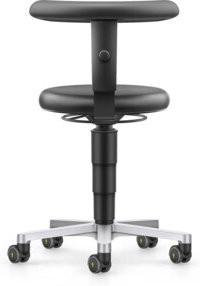 Bimos ESD Hocker Skintec in Schwarz mit Flex-Stütze und verstellbarer Sitzhöhe 450-650 mm - Bild 1