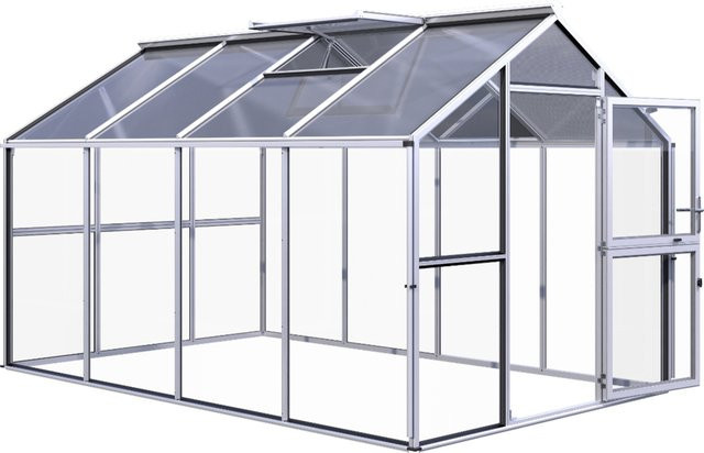 KGT Gewächshaus Novum IV pressblank 11,1 m² mit 4 mm ESG-Glas und 10 mm HKP - Bild 1
