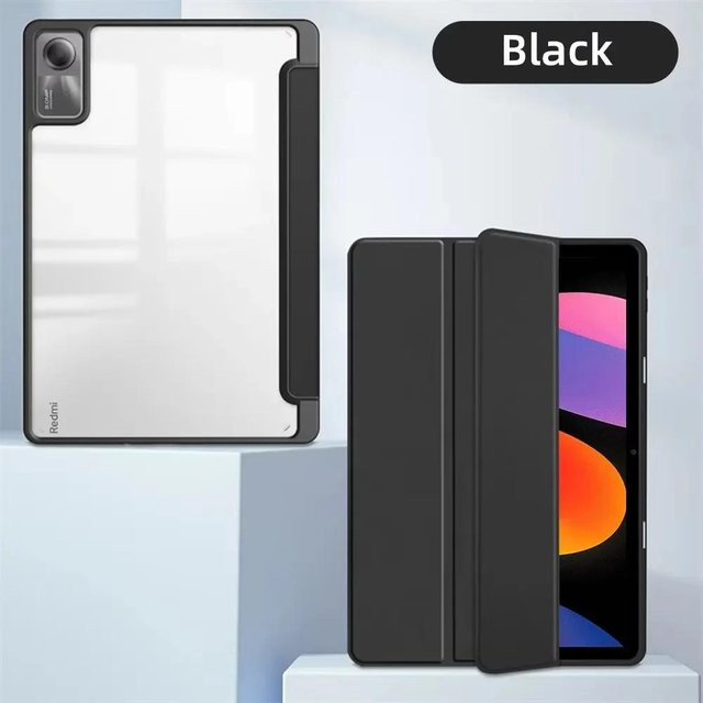 Stoßfeste Schutzhülle mit Stifthalter für Xiaomi Redmi Pad Pro 12,1 und Redmi Pad SE 11, 8,7 Zoll in Schwarz - Bild 1