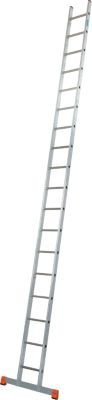 Anlegeleiter Krause Sibilo aus Aluminium, 1-teilig, 18 Sprossen, Silber, B: 36 cm, T: 8 cm, H: 520 cm - Bild 1