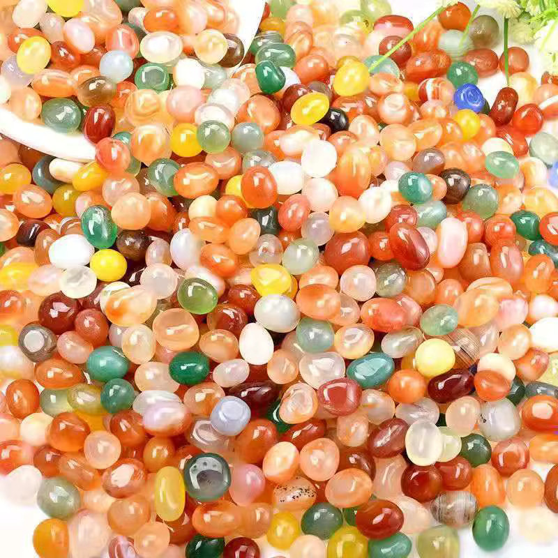 Bunte Achat-Kristall-Kieselsteine von IFITU PUBO zur Dekoration von Aquarien und Luftpflanzen, 1–1,6 cm, Mehrfarbig - Bild 4