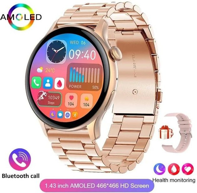 Lucky Start Smartwatch, Edelstahl, Gold, Damen - Bild 1