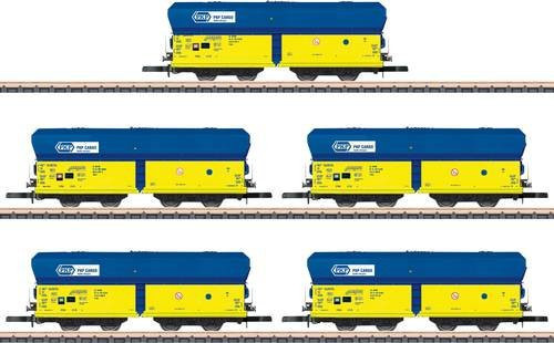 Märklin Güterwagen Falns Kohlenverkehr der PKP Spur Z 5er-Set aus Kunststoff