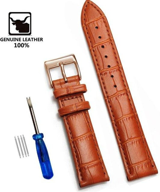 Creative Man Uhrenarmband Leder, Stahl-Dornschließe, 16mm, Herren - Bild 1