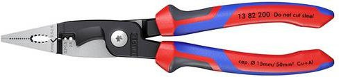 Knipex Elektro-Installationszange mit Comfort-Griffen schwarz atramentiert, Länge: 200 mm - Bild 1