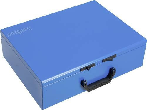 Sortimo KM 340 Transportkoffer aus Metall in Blau mit Einsätzen B/H/T: 44,0 x 13,0 x 33,0 cm - Bild 1