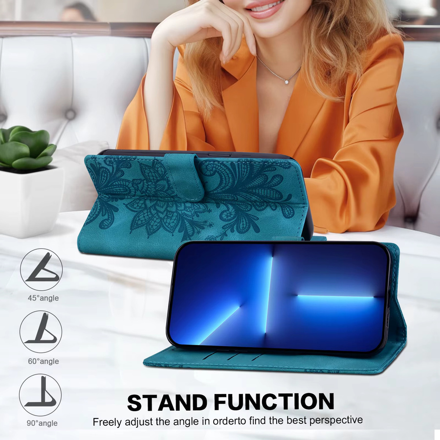Magnetische Lederhülle mit Kartenfach für Xiaomi Redmi Note 15 14 14S 13 12 Pro Plus 4G/5G in Lila - Bild 5