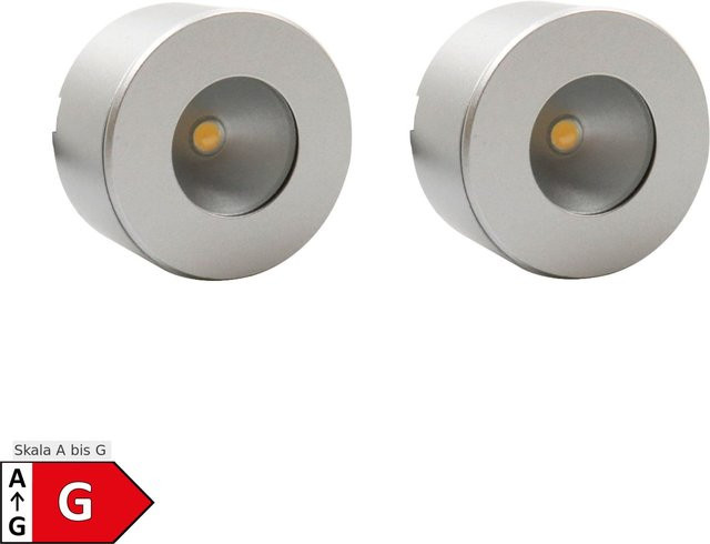 2er Set LED Unterbauleuchten Mini-Star in Silber-Grau mit warmweißem Licht - Bild 1