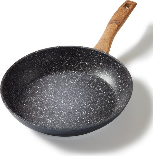 STONELINE Back to Nature Bratpfanne Schwarz, Durchmesser: 28 cm, Antihaftbeschichtung mit echten Steinpartikeln, Induktionsgeeignet - Bild 1