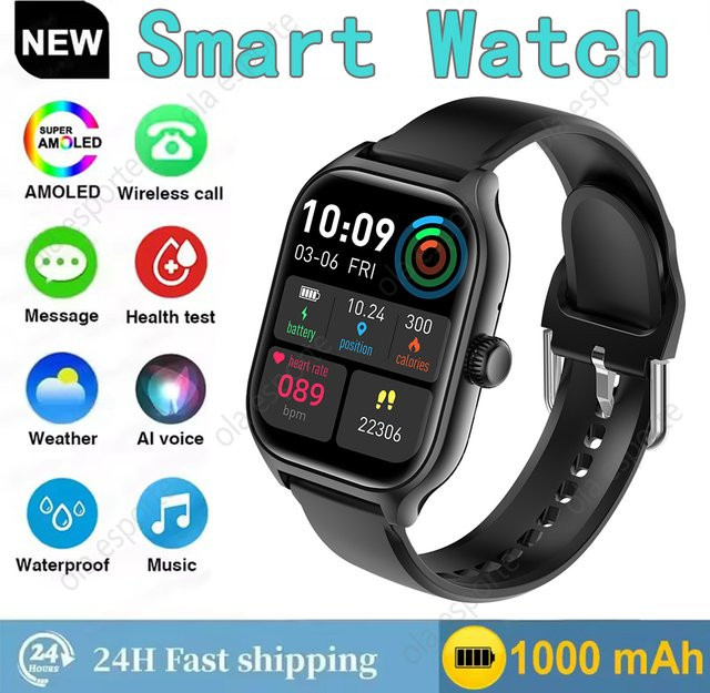 Ola Esporte Smartwatch, Weiß, Silikon, Unisex - Bild 1