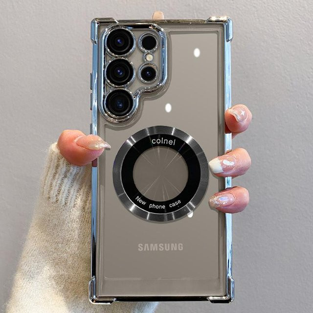 Transparente magnetische kabellose Ladehülle mit Linsenschutz für Samsung Galaxy S26 S25 S24 S23 S22 Note 20 S21 Serie - Bild 1