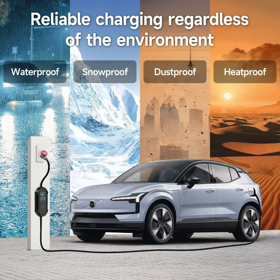 AFEEV Tragbares EV-Ladegerät 11kW 16A 3-Phasen Schnellladekabel GBT 20234 mit CEE-Stecker, WiFi und Bluetooth App-Steuerung - Bild 4