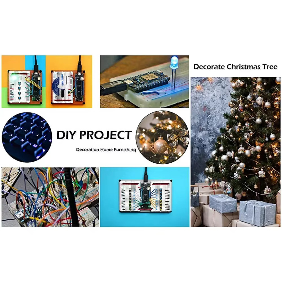 YTDMEN RGB LED Diode Set mit 100 Stück, 5mm, Transparent, Multicolour, Gemeinsame Kathode oder Anode für DIY Projekte - Bild 4