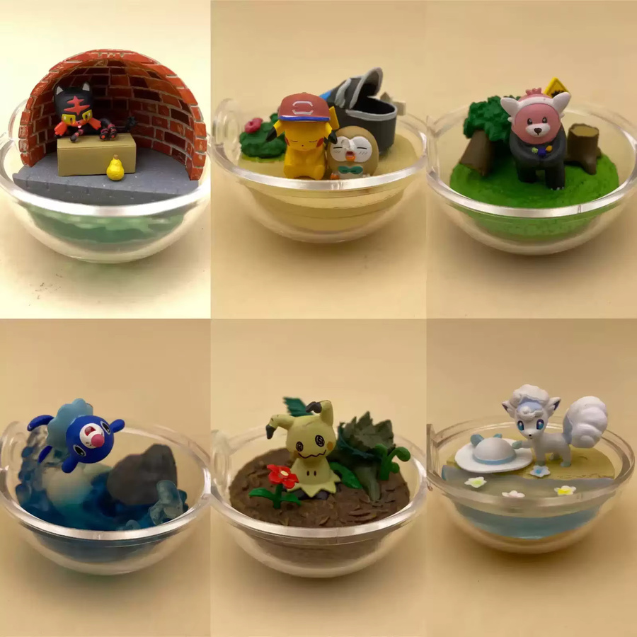 Re-Ment Pokémon Terrarium Collection EX, Einzelfigur, Pikachu Bewear Alolan Vulpix Litten Mimikyu - Bild 4