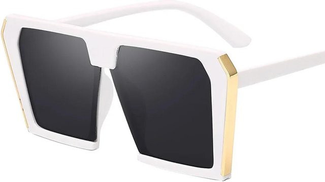 Yiran Sonnenbrille Square, Vollrand, Kunststoff, weiß, Damen - Bild 1