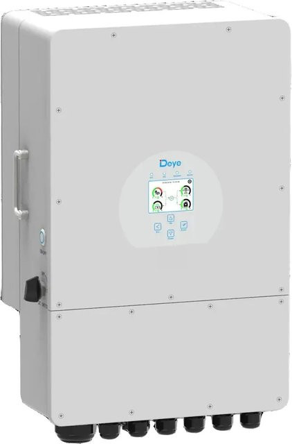 Deye 3-Phasen Hybrid-Wechselrichter 8kW On/Off-Grid PV Solar Inverter mit MPPT und USV-Funktion in Weiß - Bild 1