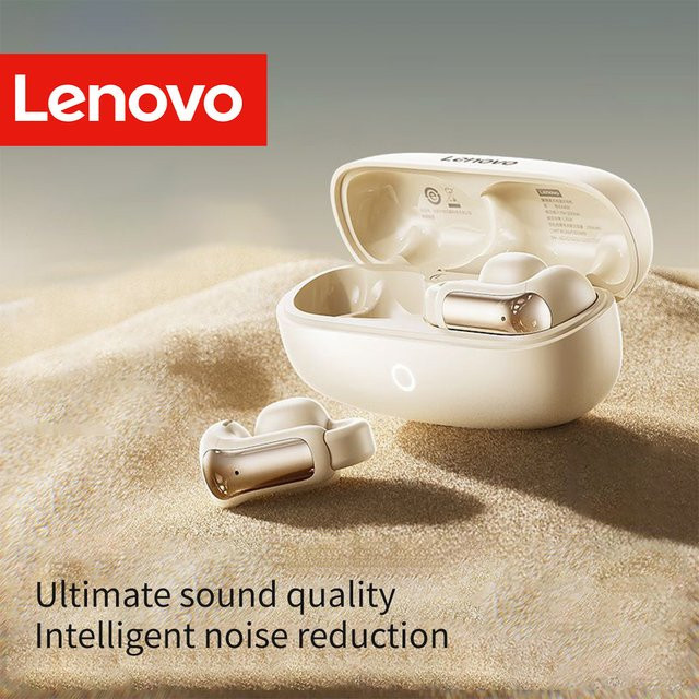 Lenovo Bluetooth 5.4 Ohrclip-Kopfhörer mit ANC-Geräuschunterdrückung und geringer Latenz in Schwarz - Bild 1