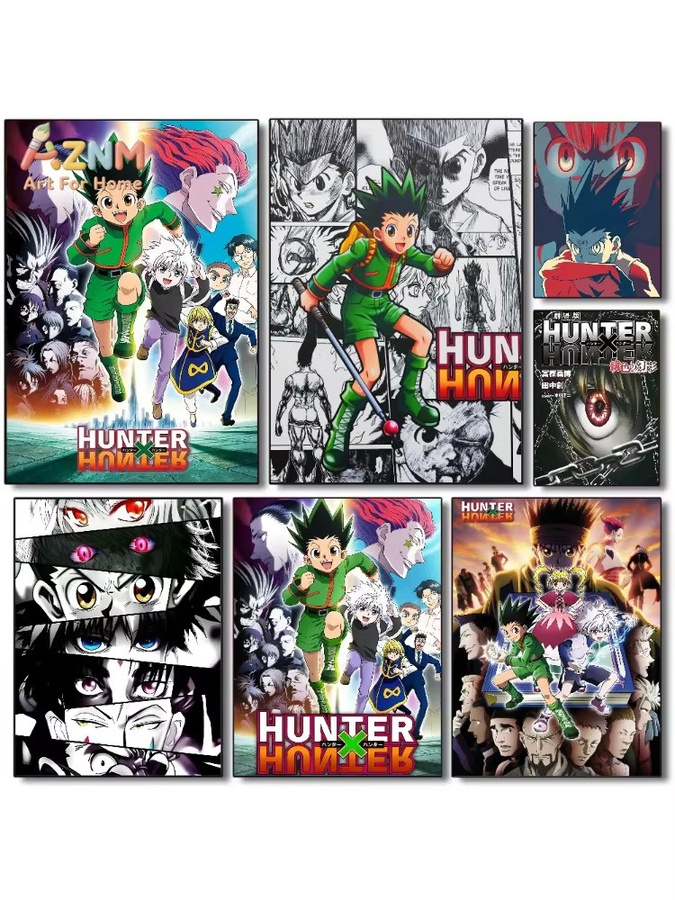 KAYOU Hunter x Hunter Anime Wanddeko Leinwanddruck mit Gon, Killua und Hisoka in Mehrfarbig - Bild 3