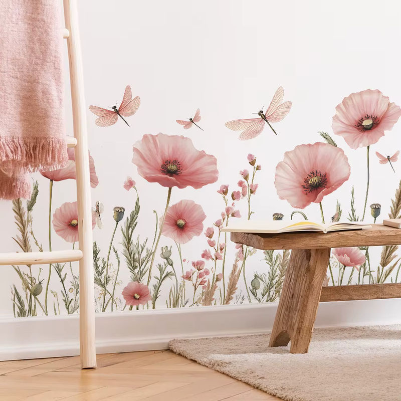 DUTRIEUX Wandaufkleber Blume aus Vinyl in Rosa für Kinderzimmer und Mädchenzimmer - Bild 3