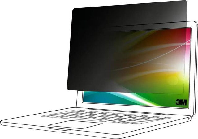 3M Bright Screen Privacy Filter BP133W1B Blickschutzfilter für Notebook, Schwarz, 33,8 cm (13,3 Zoll) - Bild 1