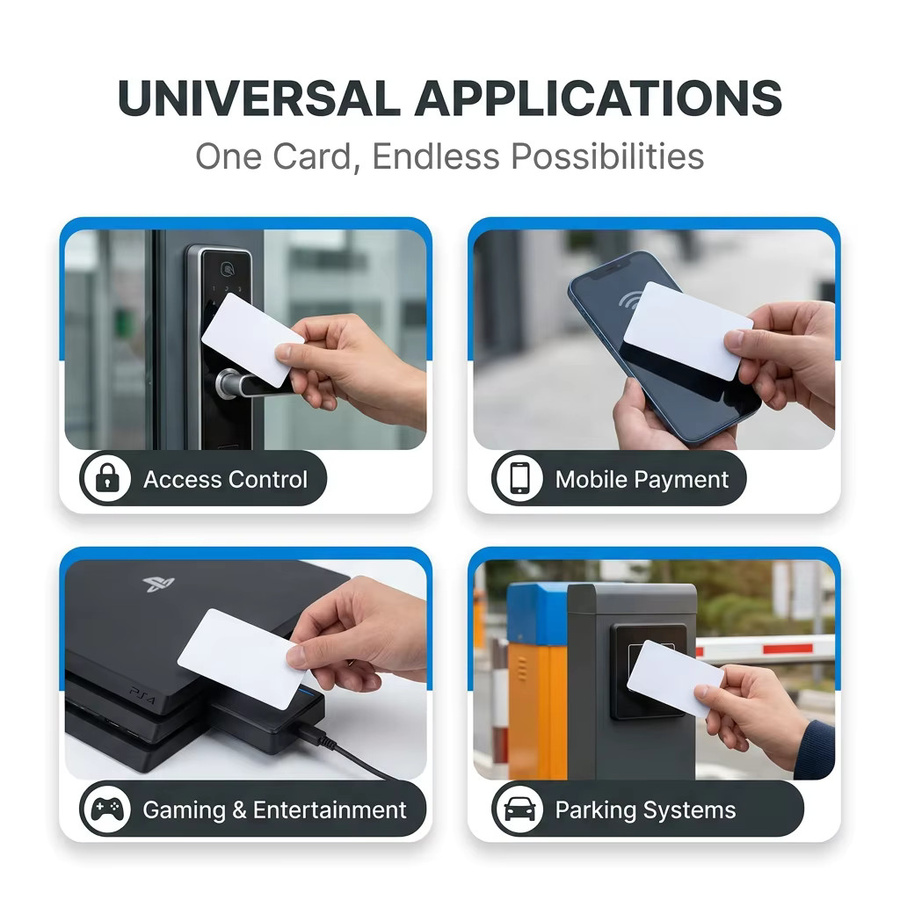 HENNCER CUID-Karte Gen2 Magic MCT RFID Smart Chip, wiederbeschreibbare NFC ISO14443 Karte in Weiß - Bild 3