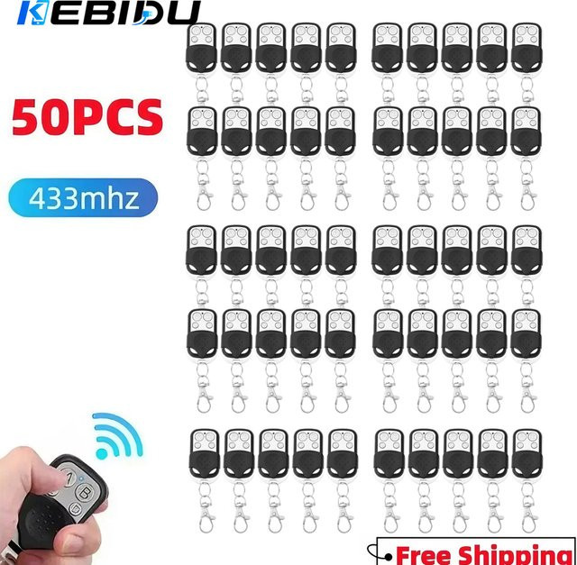 KEBIDU 50 Stück Universeller Klon-Duplikator für Schlüssel und Fernbedienungen 433MHz und 433,92MHz zum Klonen von Festcode und Rolling Code für Garagentore - Bild 1