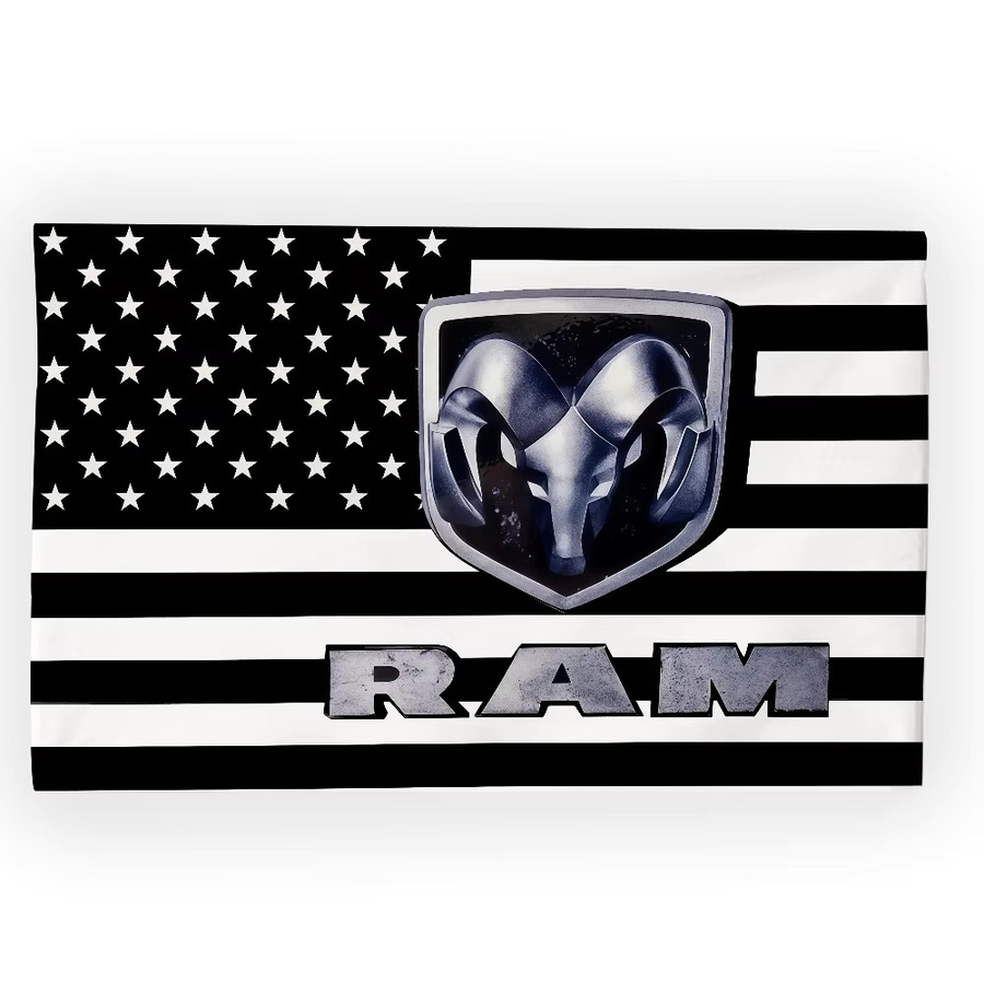 D-Dodge Auto-Logo-Flagge in Schwarz als dekoratives Banner zum Aufhängen für Camping, Party und Outdoor-Events, B: 60,0 cm, H: 40,0 cm - Bild 7