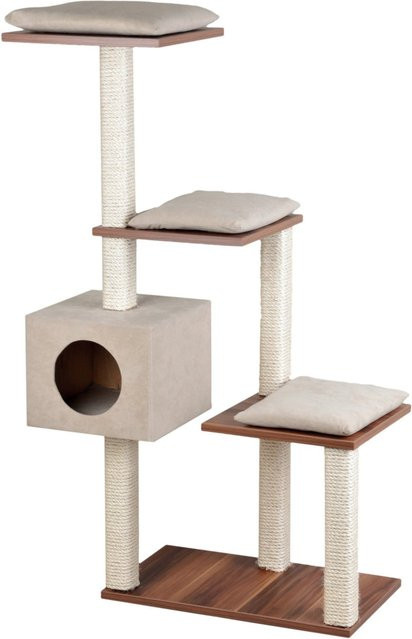 Silvio Design Stufenboy Cosy Wandregal in Walnuss und Beige aus Melamin im modernen Stil - Bild 1
