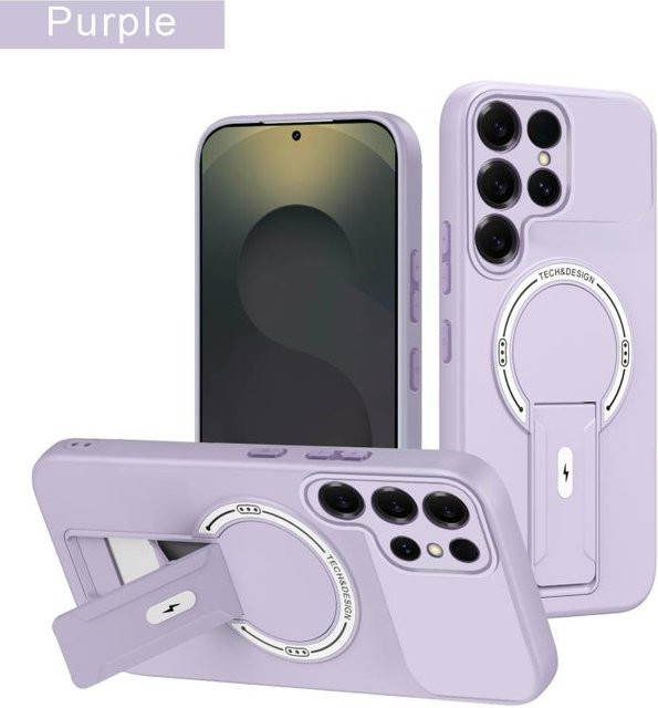 Robuste MagSafe Halterungshülle für Samsung Galaxy S26 S25 S24 S23 S22 Ultra Plus Edge FE A35 A36 A52 A54 A16 A15 A14 A12 A07 A06 in Purple - Bild 1
