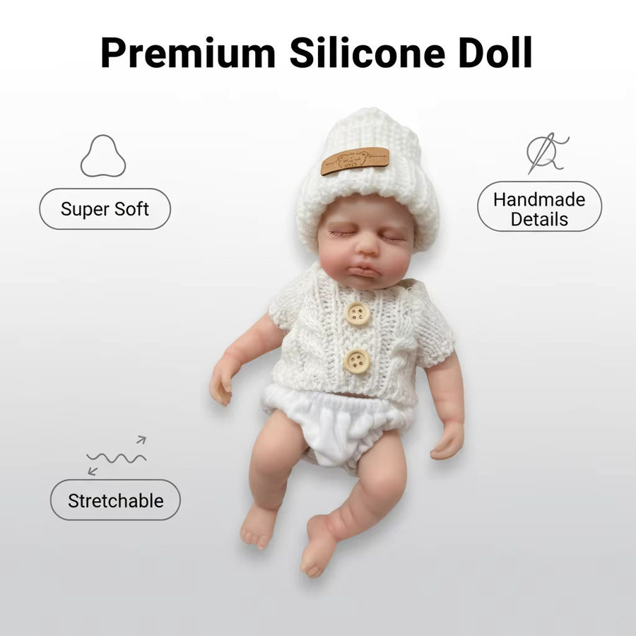 NPK Loulou Vollsilikon-Babypuppe, 8 Zoll, Silikon, 320 Gramm - Bild 2