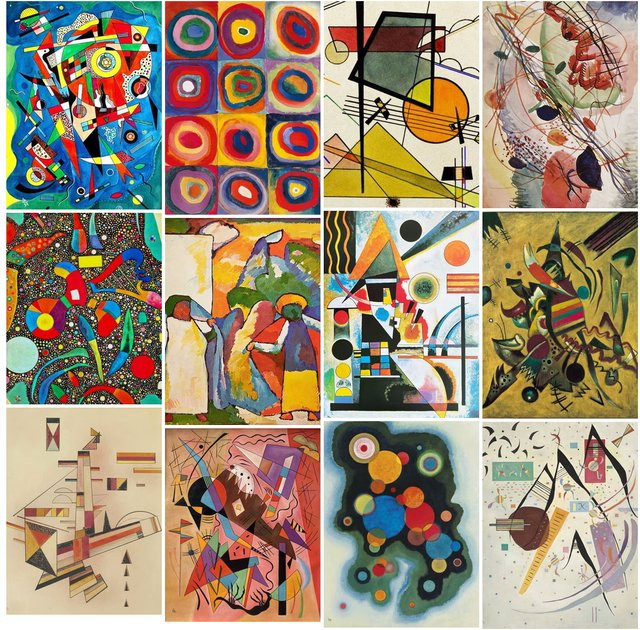 Kayou 5D Diamant Mosaik Malerei Wassily Kandinsky Abstrakte Kunst Bunte Kreuzstich Stickerei Set B/H: 40 x 30 cm - Bild 1