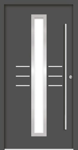 Splendoor Haustür OMIS Prime aus Aluminium in Anthrazit-Grau mit Glaseinsatz, H: 210,0 cm, B: 110,0 cm, T: 7,0 cm - Bild 1