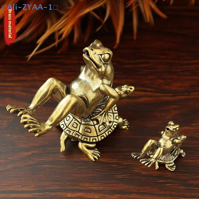 JETTING Retro Frosch Ornament aus Metall in Bronze und Gold als Räucherstäbchenhalter für deine Heimdekoration - Bild 2