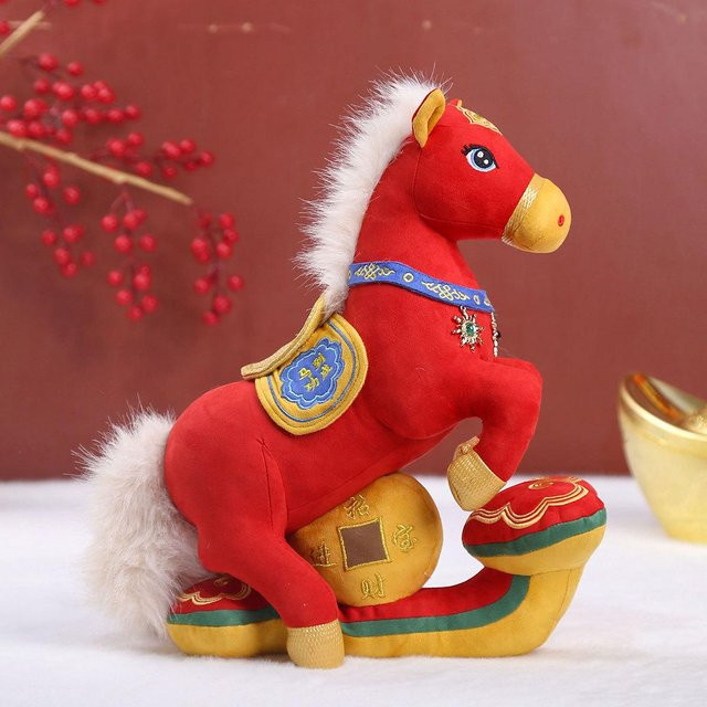 Qiancheng Ruyi Pferd, Plüschtier, Tierkreiszeichen Pferd Puppe - Bild 1