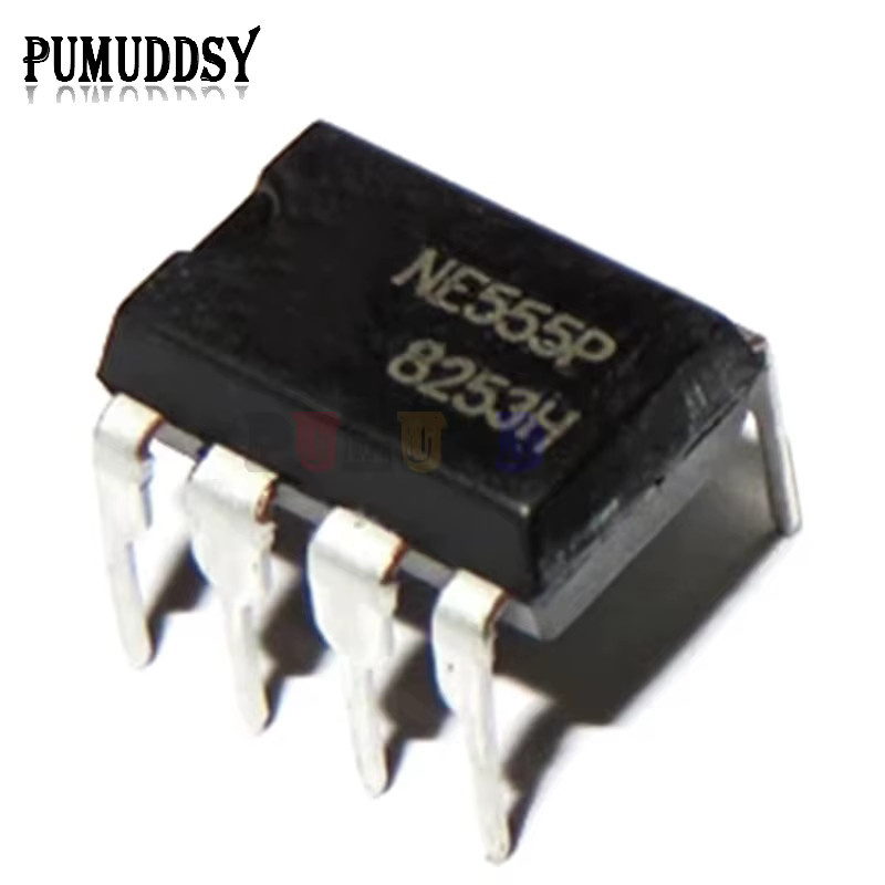 PUMUDDSY NE555P Timer-Oszillator-Chip mit 8-poligen DIP-Sockeln, 20 Stück, Schwarz - Bild 2
