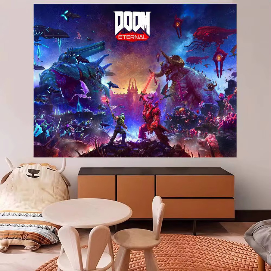 Mesuca Fotohintergrund Doom Eternal Motiv für Geburtstag und Party, Mehrfarbig, B/H: 70 x 70 cm - Bild 4