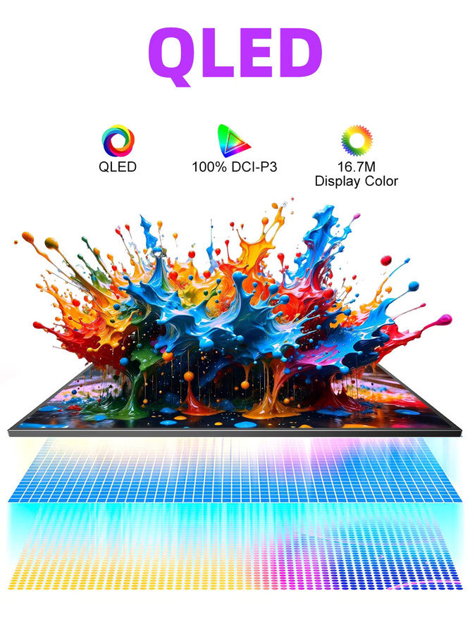 UPERFECT 22 Zoll 2K QLED Touchscreen-Monitor in Schwarz mit VESA-Halterung, 180 Grad verstellbarem Standfuß, QHD 1440p, 100 % DCI-P3, FreeSync und HDR für Gaming und mobiles Arbeiten - Bild 3