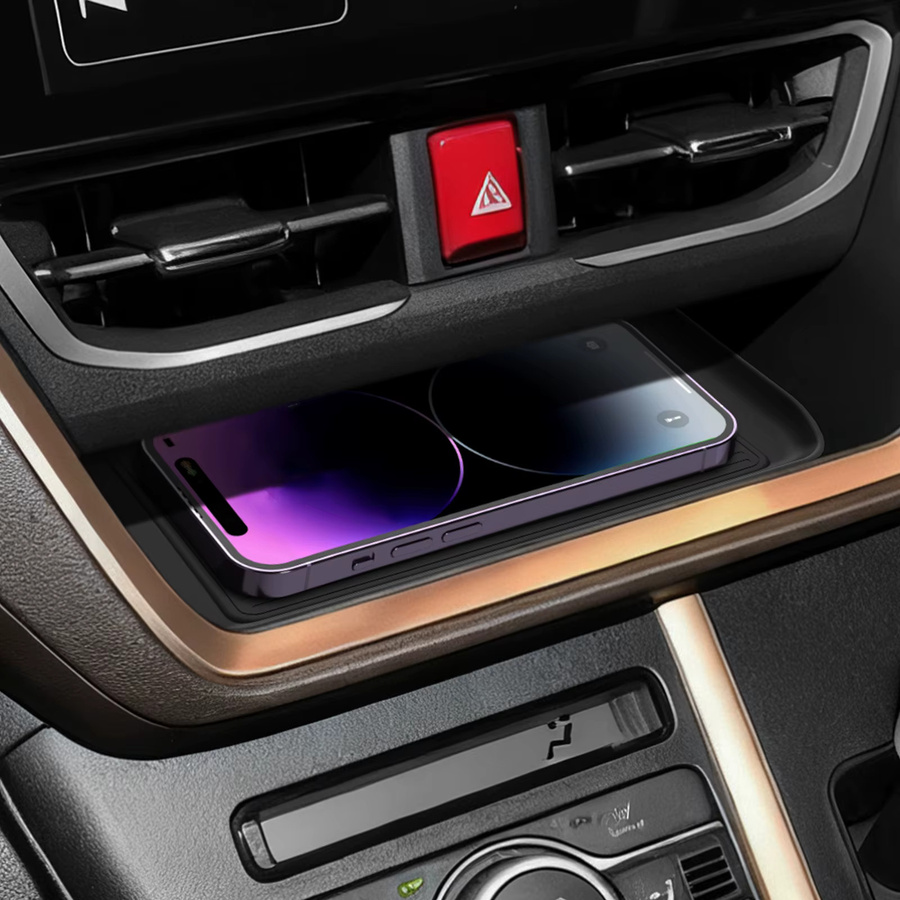 LUCKEASY Kabelloses Ladepad für Daihatsu MOVE LA850S/LA860S 2025, rutschfeste Handy-Ladeunterlage in Schwarz - Bild 5