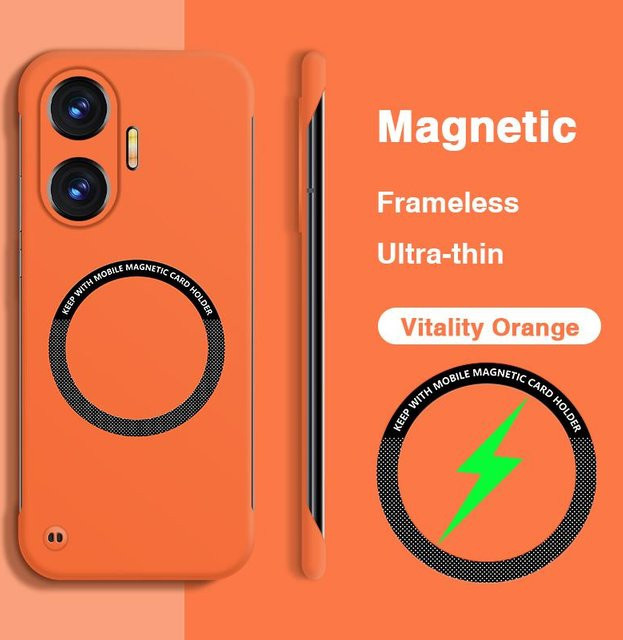 Enhance PC Ultra Slim Hülle für Xiaomi POCO X8 Pro Max in Orange, Rahmenlose Magnetische Stoßfeste Schutzhülle - Bild 1