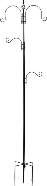 PawHut Vogelfutterstation für Wildvögel mit 4 Haken, Schwarz, H x B x T: 208 x 54,5 x 54,5 cm - Bild 1