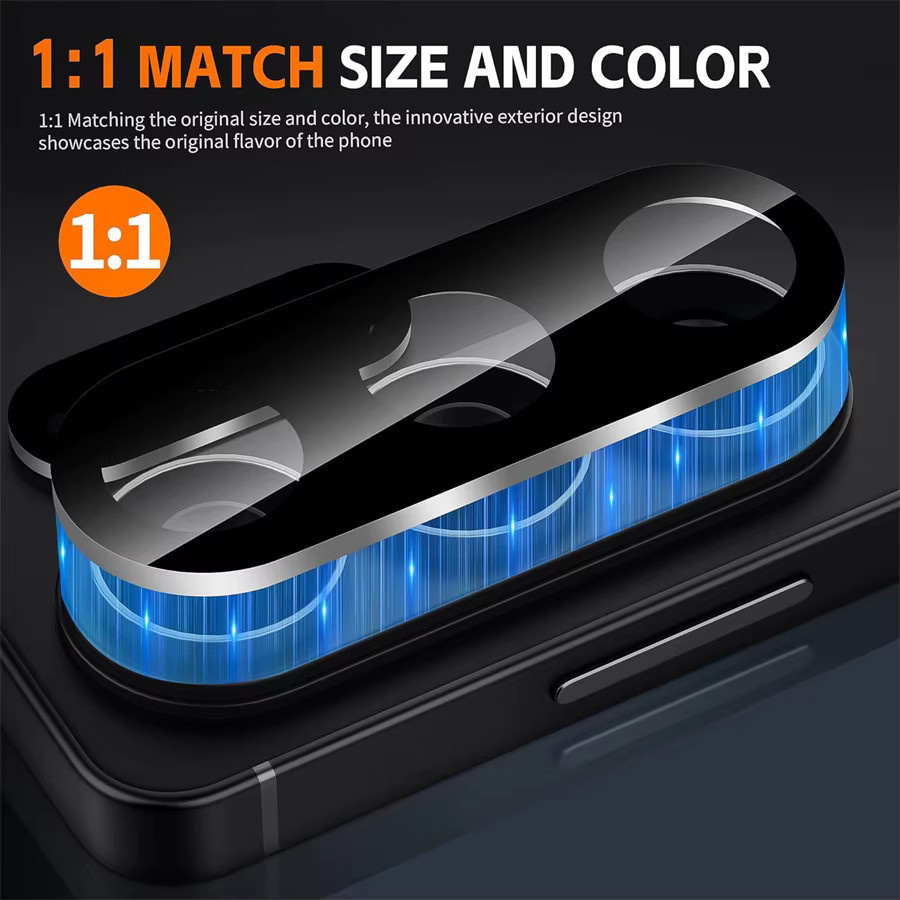 3er-Set Schwarzer 3D Gehärteter Glas Kameraschutz für Samsung Galaxy S26 Ultra und S26 Plus 5G mit 9H Härtegrad - Bild 3