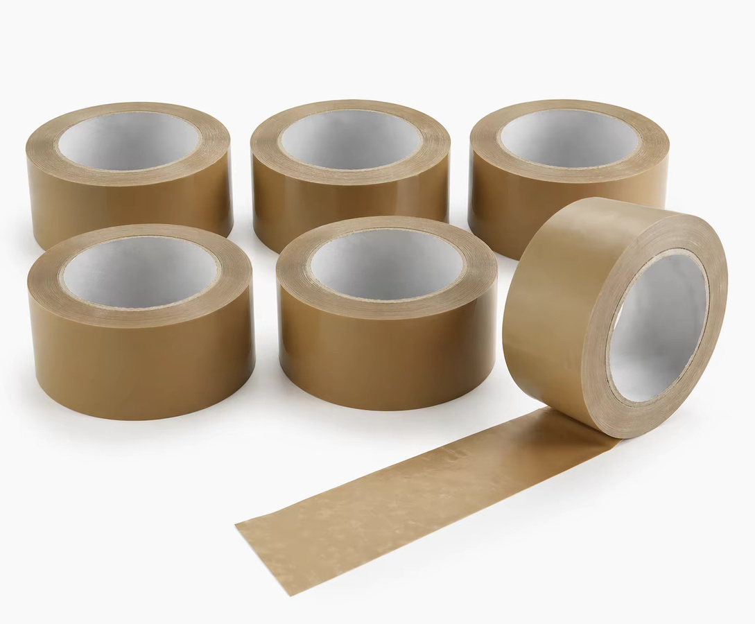 Braunes Packband Set mit 6 Rollen, Breite: 48 mm, Länge: 66 m pro Rolle - Bild 1